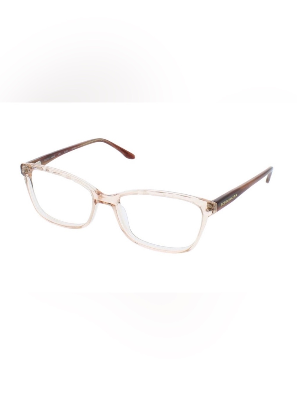 BCBGMaxAzria Clear Pink Rectangle Glasses